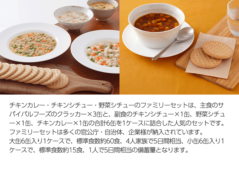 サバイバルフーズ ファミリーセット(カレー&シチュー)